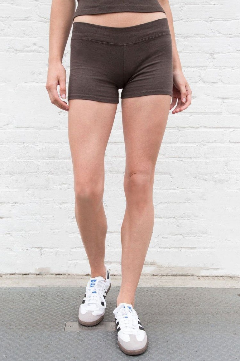 Short Brandy Melville Madelyn Marron Foncé | UUQ-38077421